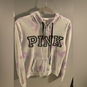 Tie dye Victorias Secret PINK full-zip hoodie